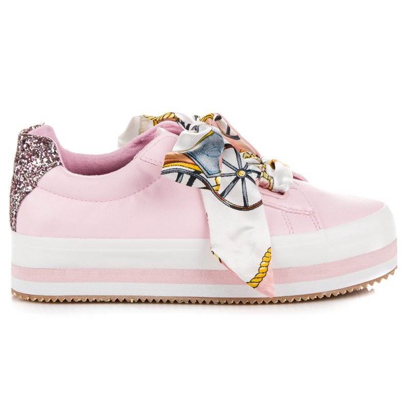 Stylowe trampki na platformie vices różowe