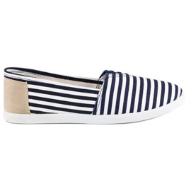 Materiałowe slipony wielokolorowe