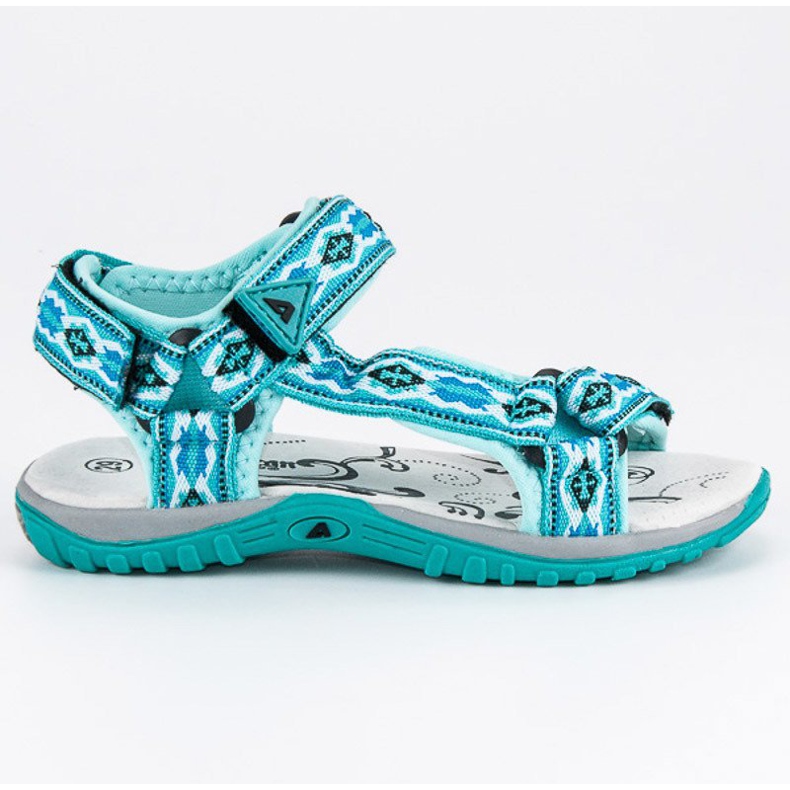 American Club Sandały na rzepy american zielone