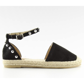 Espadryle z ćwiekami czarne A636-ESP-1 black