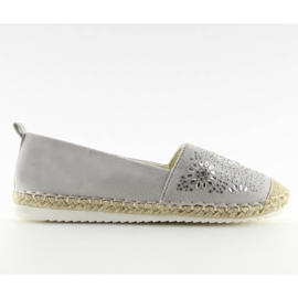 Espadryle zdobione szare 5599-1 Grey