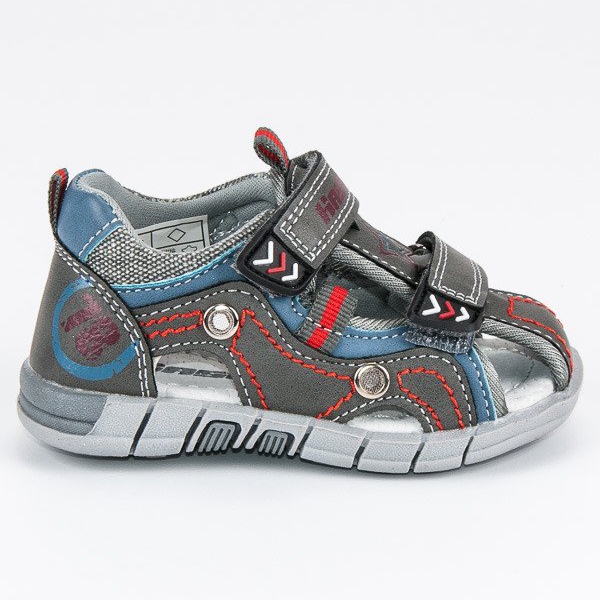 Hasby Zabudowane sandały dziecięce szare