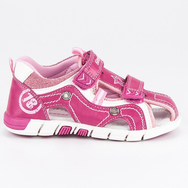 Hasby Zabudowane sandały dziecięce różowe