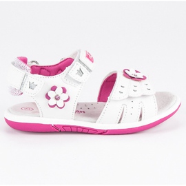 American Club Sandały dla dziewczynki american białe