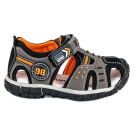 American Club Zabudowane sandały boy american szare