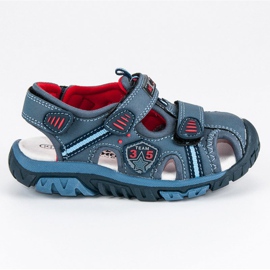 American Club Sandały dla chłopca american niebieskie