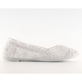 Baleriny koronkowe białe JX59P white