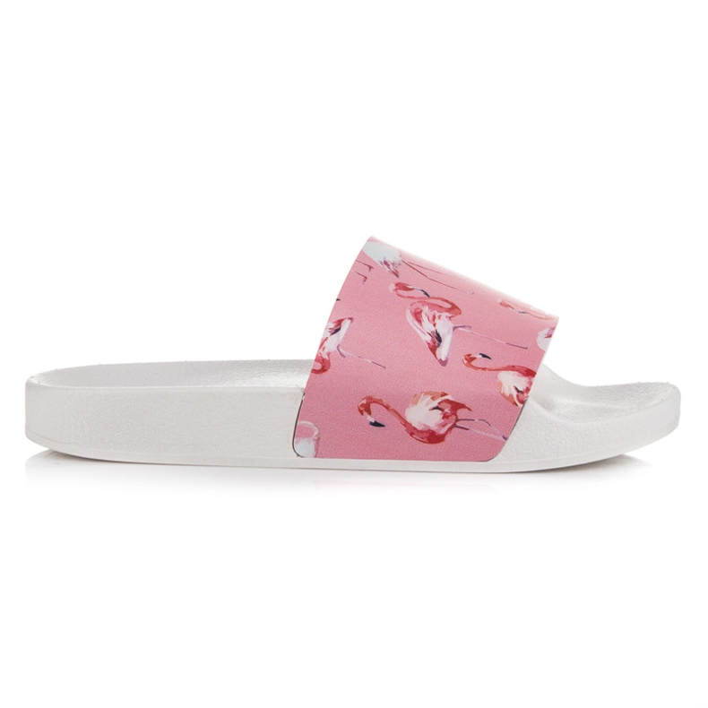 Vices Klapki z flamingami różowe