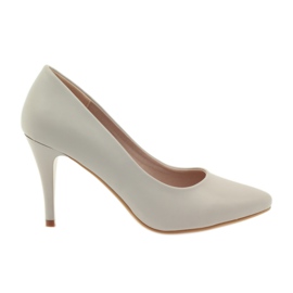 Sergio Leone Czółenka Na Szpilce 1399 Jasny Szary szare