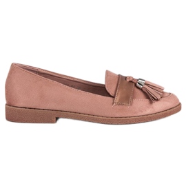 Eleganckie różowe mokasyny