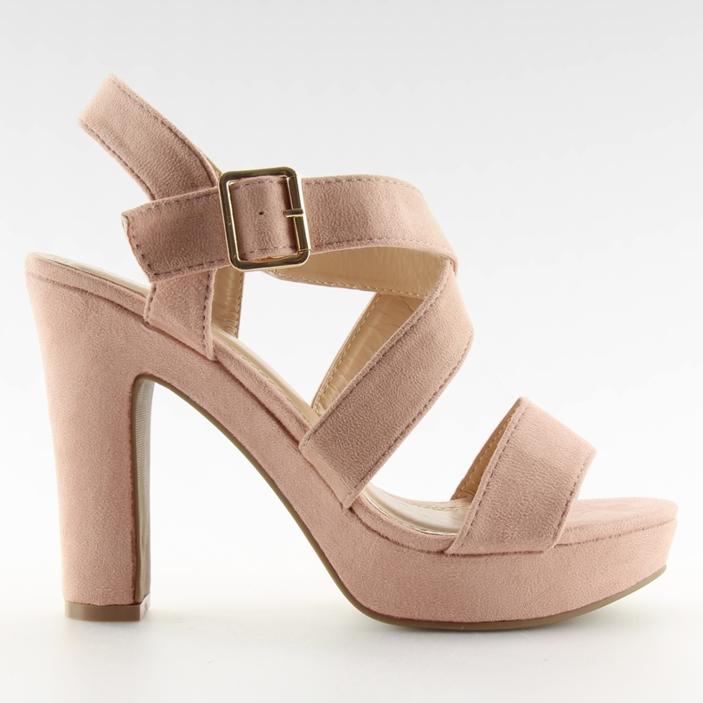 Sandałki na słupku różowe BJ1602-SD