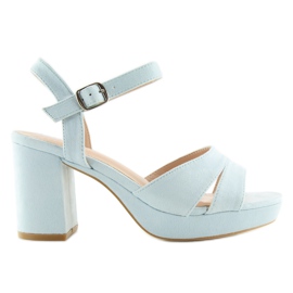 Sandałki na słupku niebieskie FLD-3K38-23