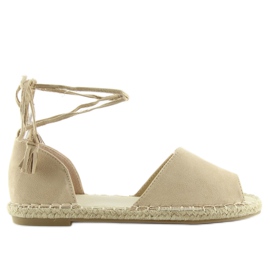 Espadryle open toe beżowe Z-17 beige beżowy