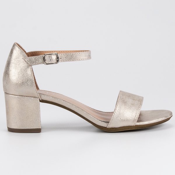 Filippo Sandały na niskim słupku żółte