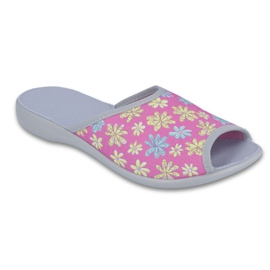 Befado obuwie damskie pu c 254D091 niebieskie żółte różowe