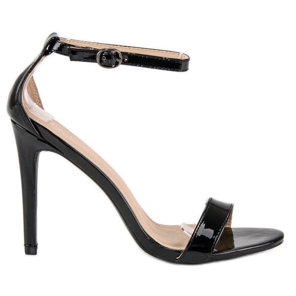 Vinceza Sandałki na szpilce czarne