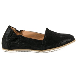 Filippo Czarne Baleriny Ze Wzorem