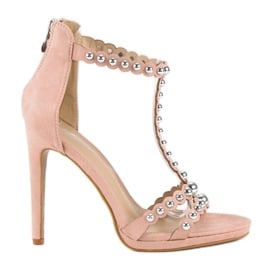 Eleganckie różowe sandałki