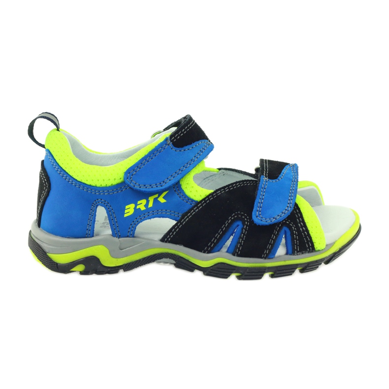 Sandałki Na Rzepy Bartek 16187 kobaltowe czarne niebieskie zielone