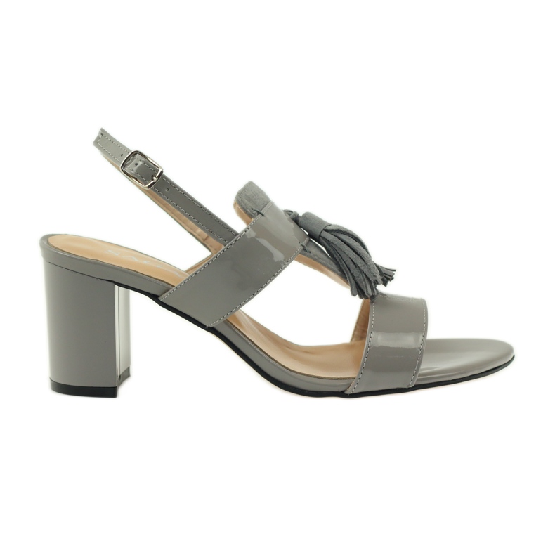 Sandały z frędzelkami Sagan 53224 szare