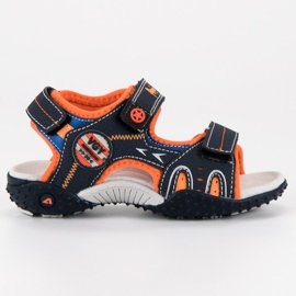 American Club Wygodne Sandały American niebieskie