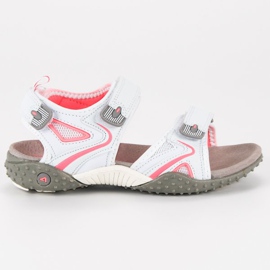 American Club Sandały na rzepy american białe