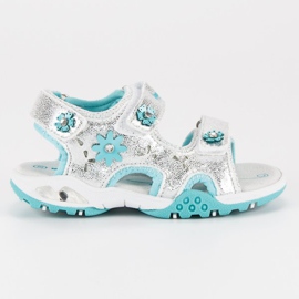 American Club Srebrne Sandałki American szare