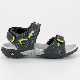 American Club Sandały Na Rzepy American szare