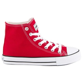 Andy Z Klasyczne trampki nad kostkę czerwone