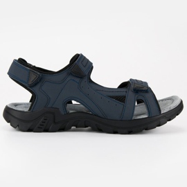 American Club Sandały męskie na rzepy american niebieskie