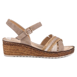 Casualowe sandały vinceza brązowe