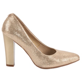 Filippo Złote czółenka na słupku złoty