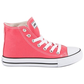 Andy Z Klasyczne trampki nad kostkę różowe