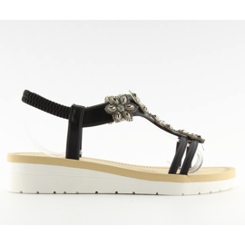 Sandałki damskie bardzo wygodne czarne 981 Black