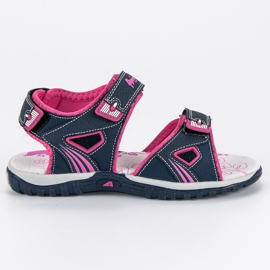 American Club Sandały na rzep american niebieskie