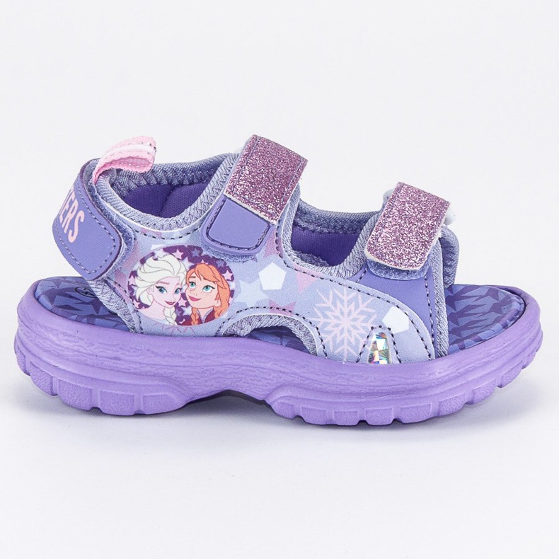 Sandały Na Rzepy Kraina Lodu fioletowe