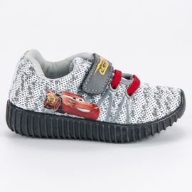 Trampki na rzep auta szare