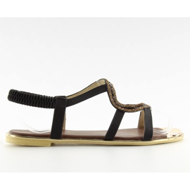 Sandałki asymetryczne czarne 4157 Black