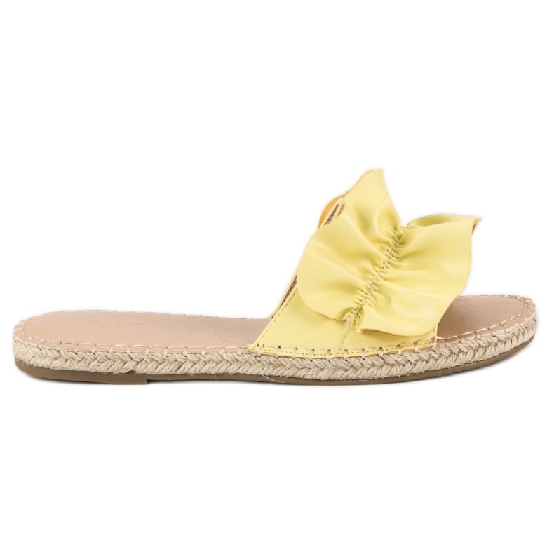 Żółte klapki espadryle vices