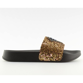 Klapki diamond glossy złote S49 Gold złoty