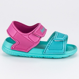 American Club Sandały na rzep american zielone