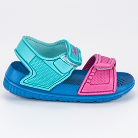 American Club Sandały na rzep american wielokolorowe