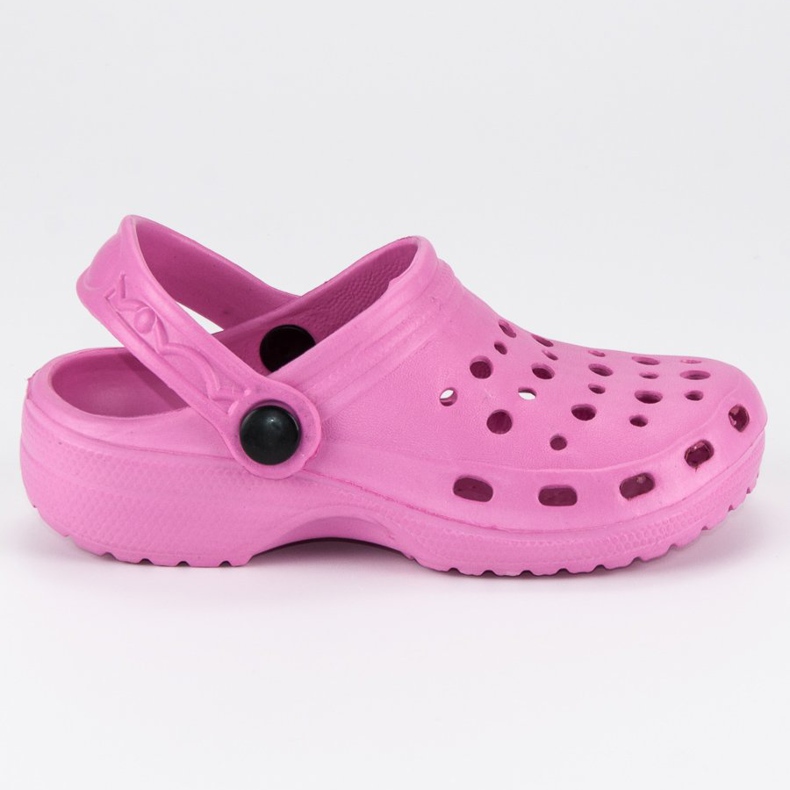 Różowe gumowe klapki