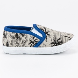 Wygodne trampki slip on szare