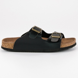 American Club Wygodne męskie klapki american czarne