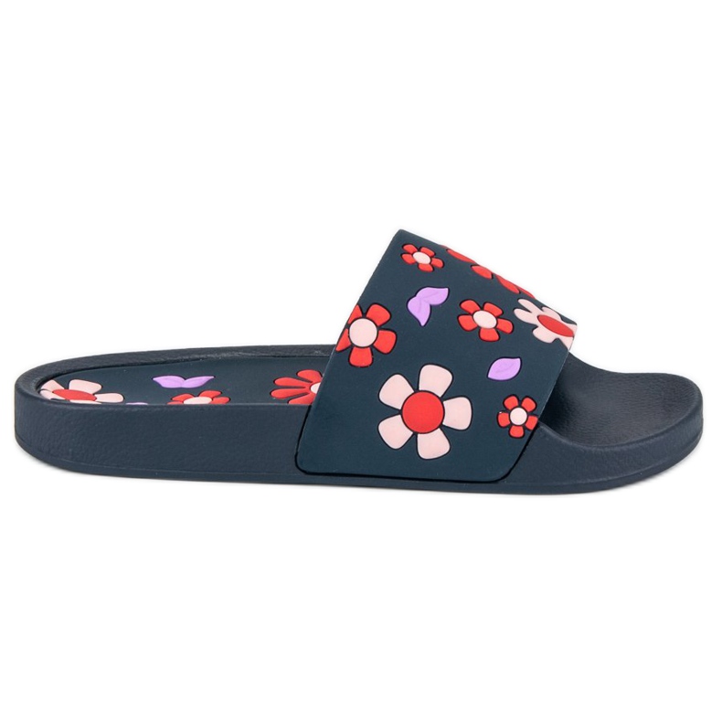 Klapki w kwiaty vices niebieskie