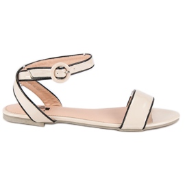 Lakierowane sandały vices brązowe