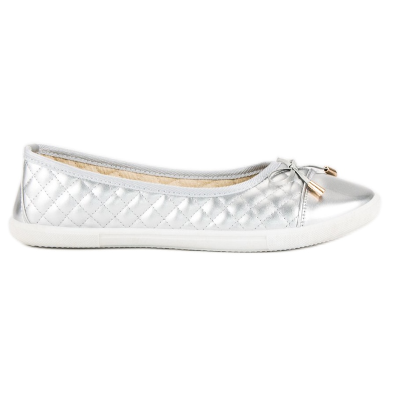 Pikowane baleriny szare