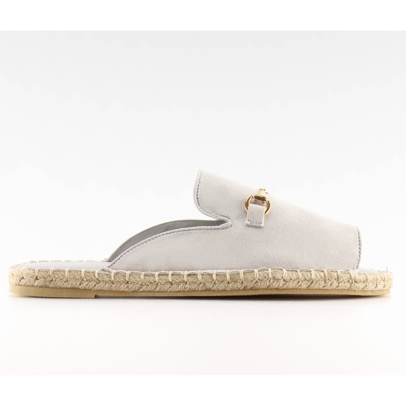 Espadryle open toe szare 99-3 grey