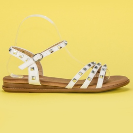 Renda Rockowe Białe Sandały